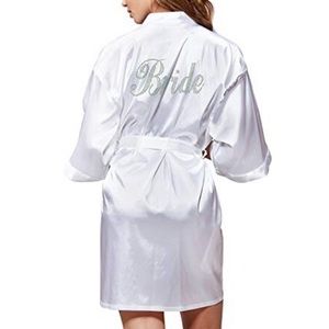 Bride Robe with Rhinestones